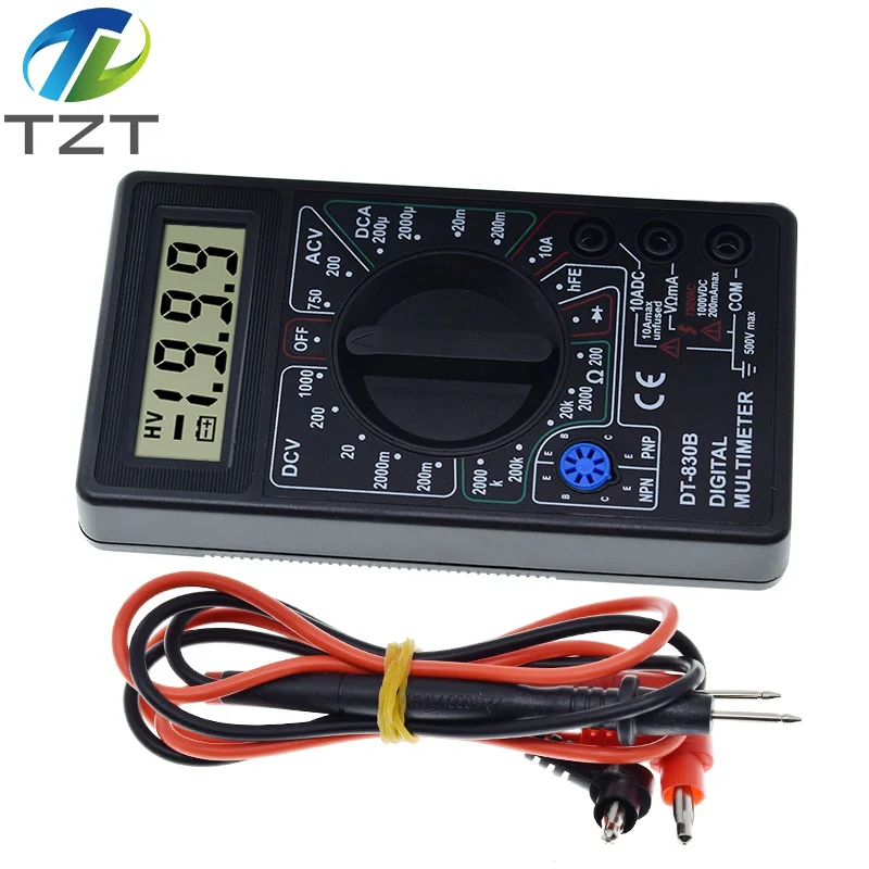 Цифровой мультиметр DT830B AC/DC с ЖК-дисплеем 750 В Вольтметр Амперметр Омметр тестер