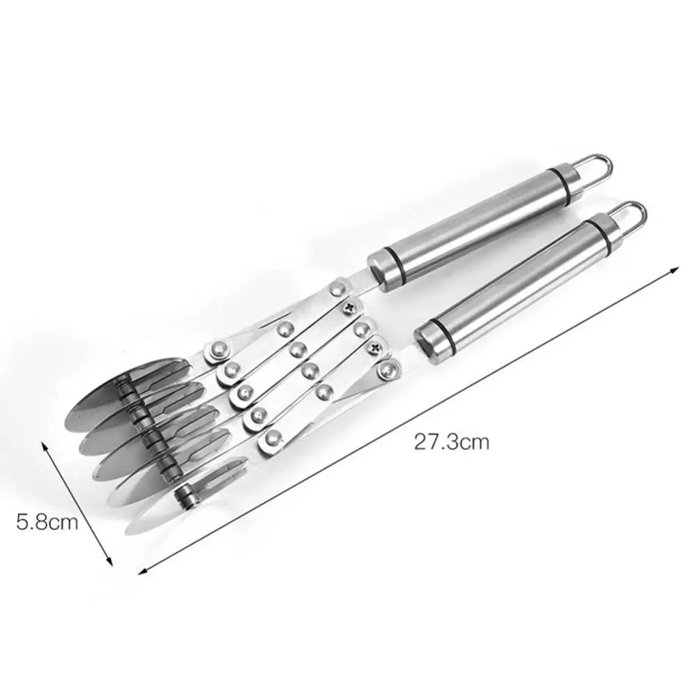 

Hot Sales!!! Stainless Steel 5 Wheels Roller Pizza Cutter Dough Divider Kitchen Bakeware Tool