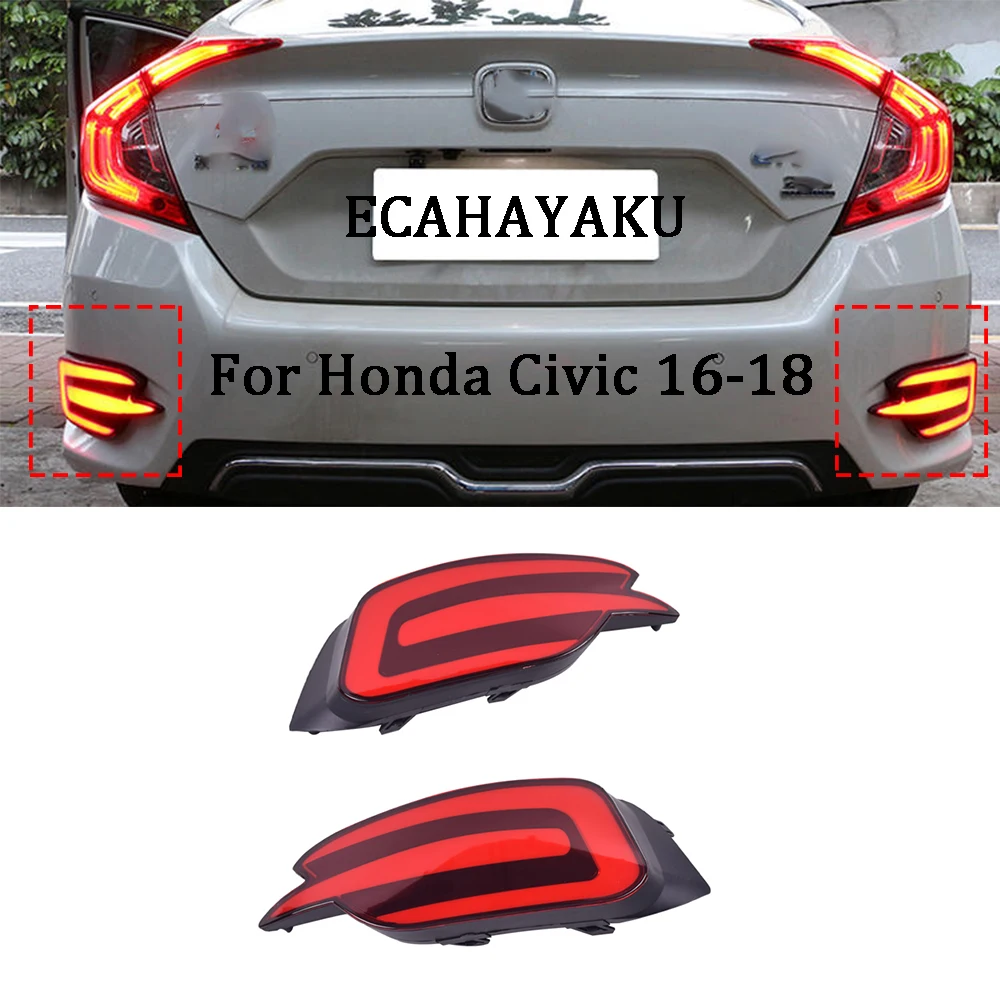 Стоп светильник для заднего бампера Honda Civic 2016 2017 2018 12 В 1 пара|Фара авто в сборе| |