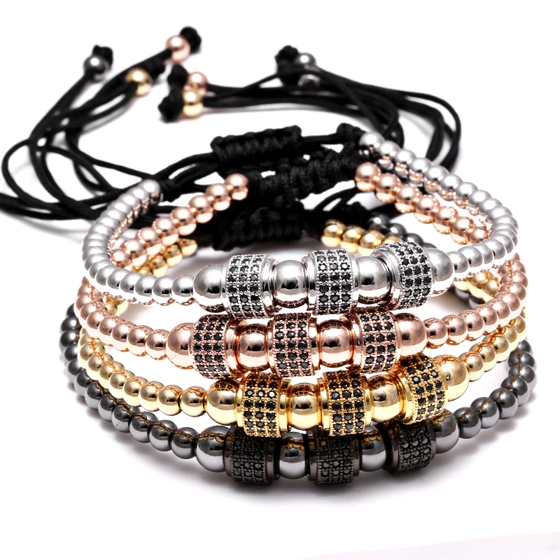 Mcllroy браслеты с пробкой мужские бусинами изогнутые браслет микро инкрустацией