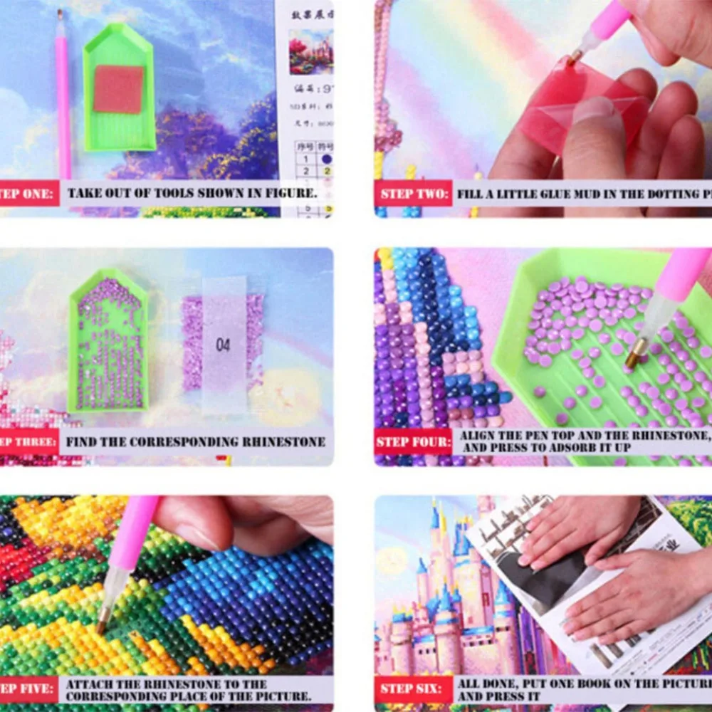 Хит продаж вышивка из страз в виде фруктов кухонный Настенный декор Кубик Рубика