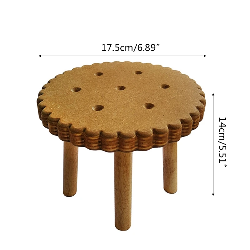 

Newborn Bedside mini Table Baby Photo Shooting photography props infant Wooden Desk round brown wood Detachable toddler