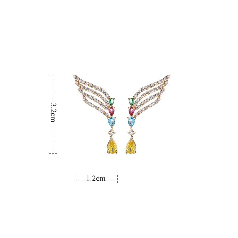 Женские яркие блестящие серьги SINZRY корейские серьги-капли с кубическим