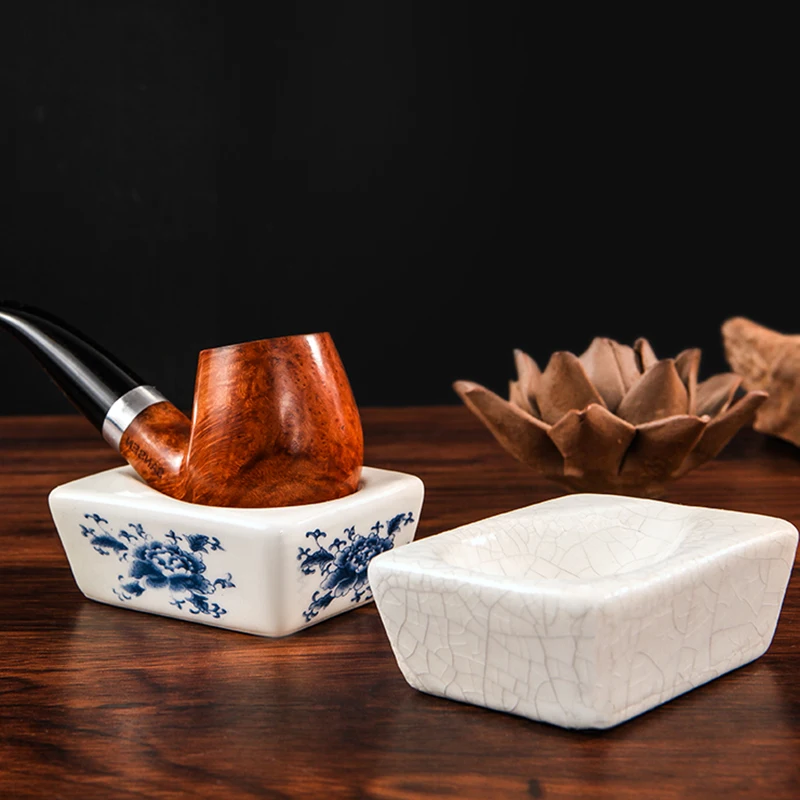 

Ceramic Pipe Stand Original Durable Manual Porcelain Pipe Set Stem Clay Cigarettes Tobacco Smoking Pipe Rack R3231