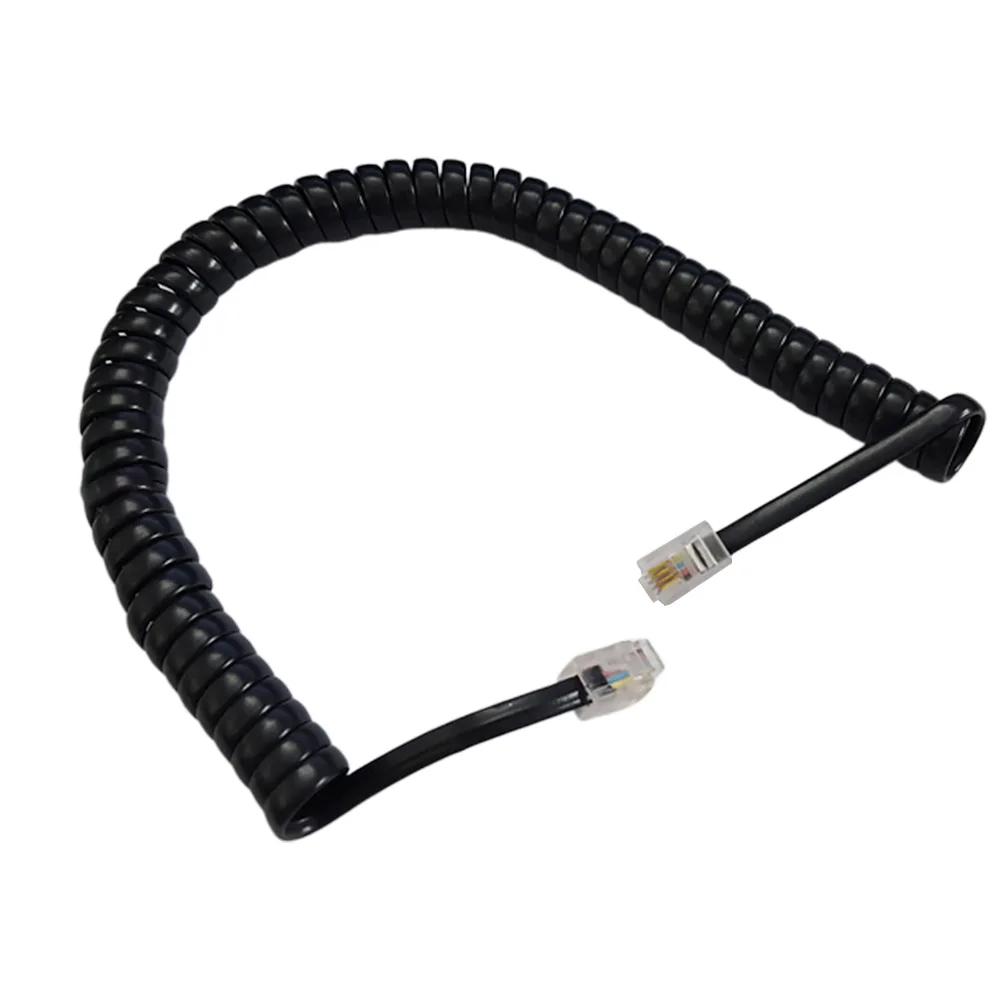 Office Flexible Easy Install Connection Durable Curved Line Home Fixed Phone Telephone Cable Replacement Receiver Handset Wire