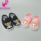 Модная обувь со скелетом из мультфильма для куклы 43 см 18 дюймов, розовая, черная обувь для кукол