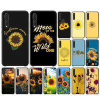 yndfcnb beautiful yellow sunflower phone case for huawei p30 40 20 10 8 9 lite pro plus psmart2019