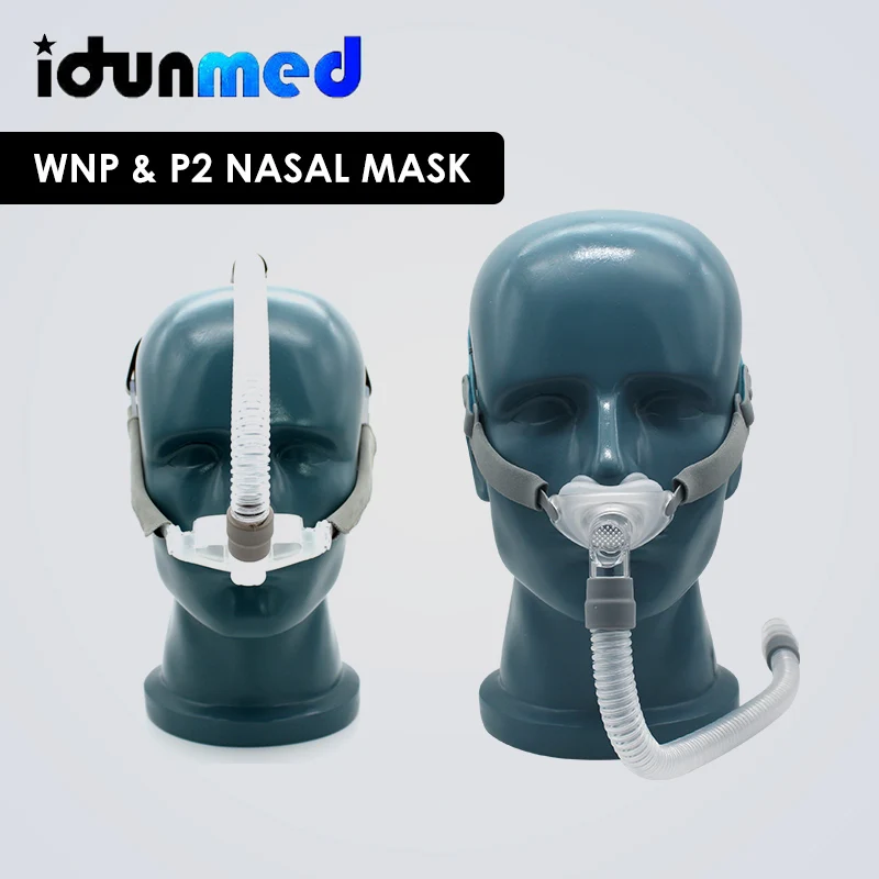 

BMC CPAP Nasal Pillows Mask P2 WNP With 3 Sizes Cushions Respirator Tube for Air Breathing Sleeping Apnea Anti Snoring Device