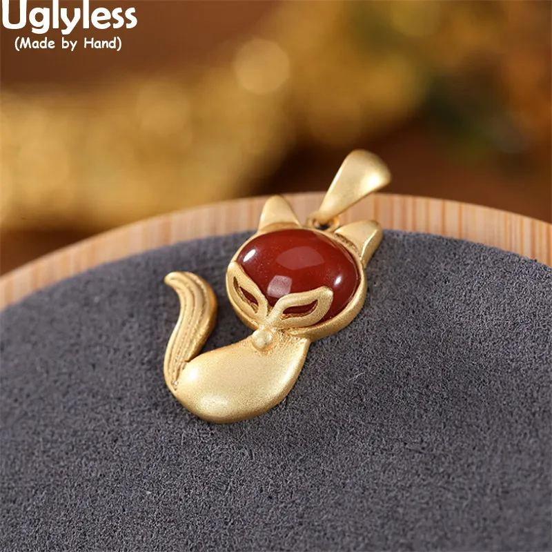 Uglyless China Culture LOVE GOD Miss Подвески лисицы ожерелья без цепочек золото 925 серебро колье