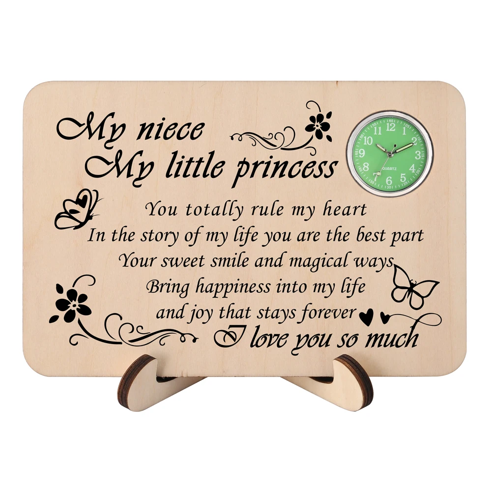 Для моей принцессы деревянные часы на заказ текстовые декоративные аксессуары