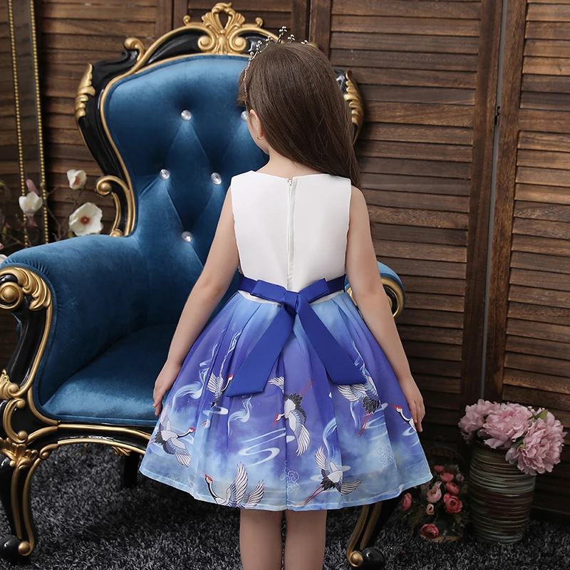 Girls Summer Dress Cartoon Print Baby Girl Costume Princess Christmas Party Cute Tutu 2 3 4 5 6 7 8 Years Kids Clothing | Детская одежда
