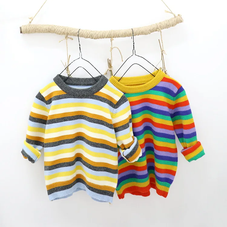 

Свитер детский, в полоску, на возраст 1-7 лет