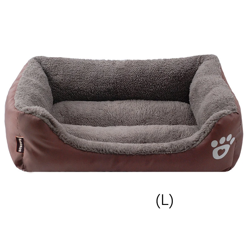 Большая кровать для домашних животных теплая собак мягкая корзина