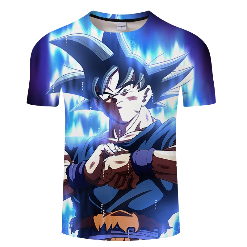 Dragon Ball Z футболки мужские летние 3D принт Супер Saiyan Сон Гоку черная Вегета Битва