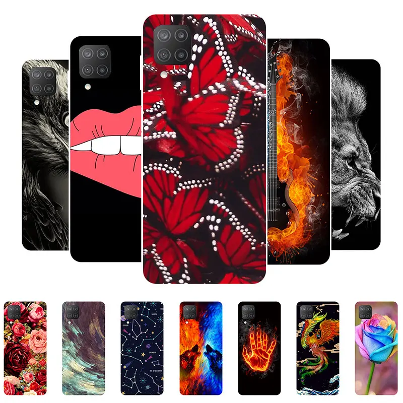 

For Samsung F12 Case Butterfly Soft Silicone Case For Samsung Galaxy F12 Back Cover Phone Case For Samsung M12 A12 F12 Funda