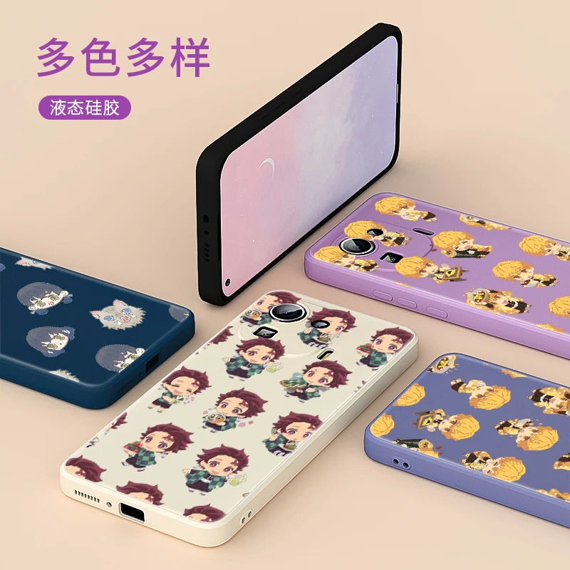 

Hot Anime Demon Slayer For Xiaomi Mi 11 Ultra 10T 10S 9 5G Pro Lite Youth Mix 4 Liquid Silicone Soft Cover Phone Case