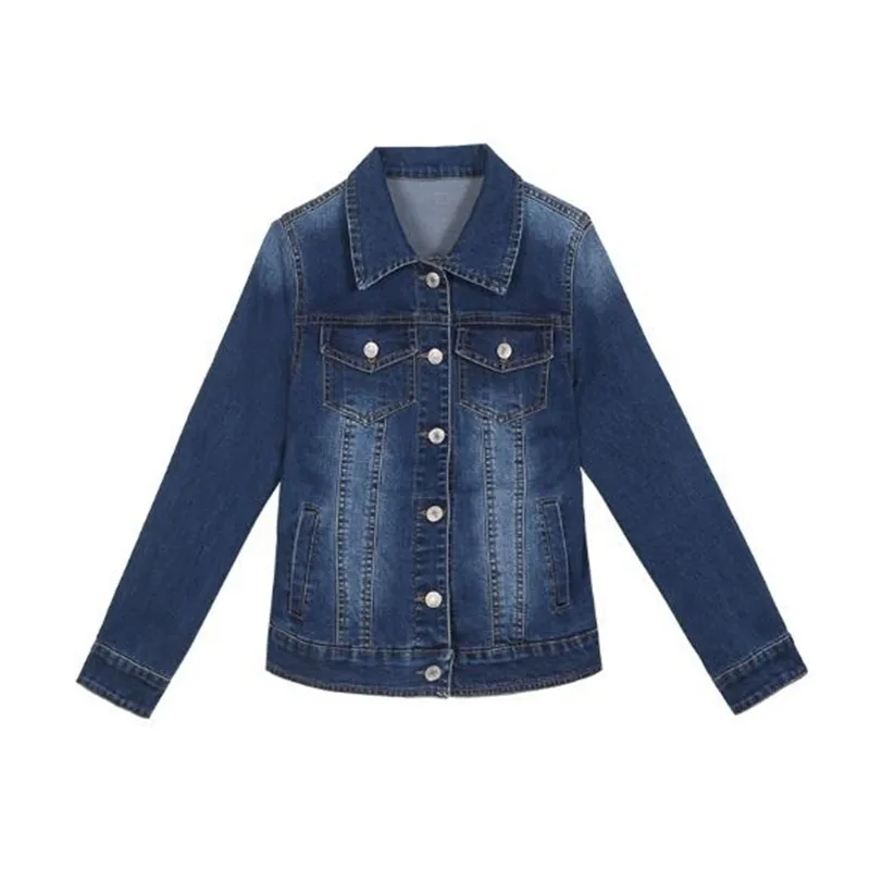 

2020 New Short Denim Jackets Women Coat Wash Long Sleeve Vintage Casual Jean Jacket Bomber Denim Coat Plus Size 3Xl 5Xl P326