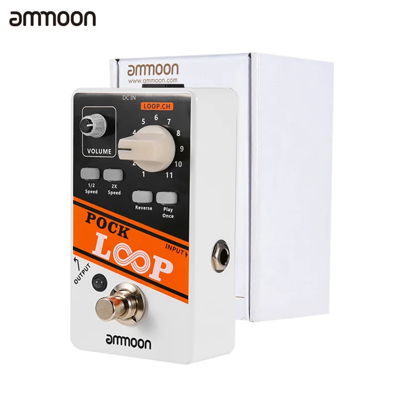 Ammoon POCK LOOP Looper педаль гитарного эффекта 11 Loopers Max.330mins время записи Поддержка