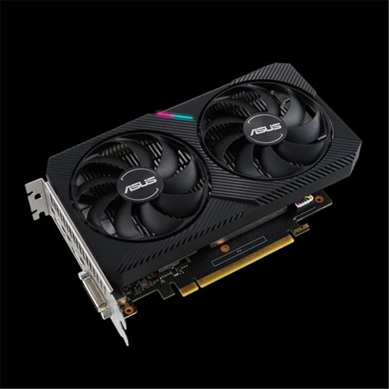 Видеокарта Asus DUAL-GTX1650-O4GD6-MINI NVIDIA GeForce®Видеокарта GTX 1650 OC edition 4 Гб GDDR6 HDMI-совместимая