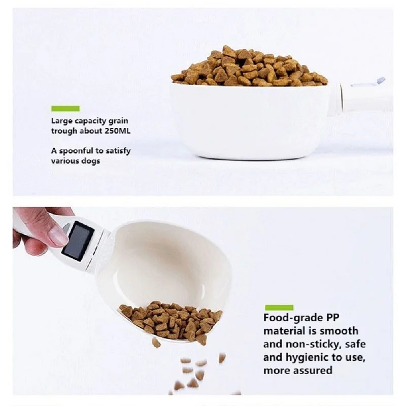 Pet Food Scale Electronic Measuring Tool  The New Dog Cat Feeding Bowl Measuring Spoon Kitchen Scale Digital Display 250ml images - 3
