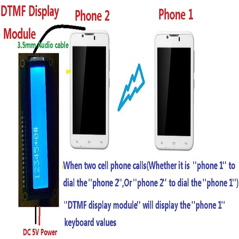 Аудио декодер MT8870 DTMF ЖК дисплей 1602 модуль для фиксированного телефона мобильный