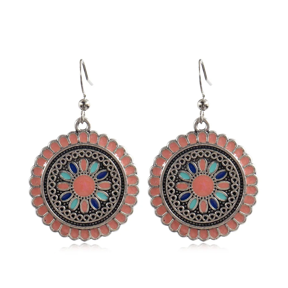 Новые полированные узоры народного искусства маленькие свежие серьги в форме