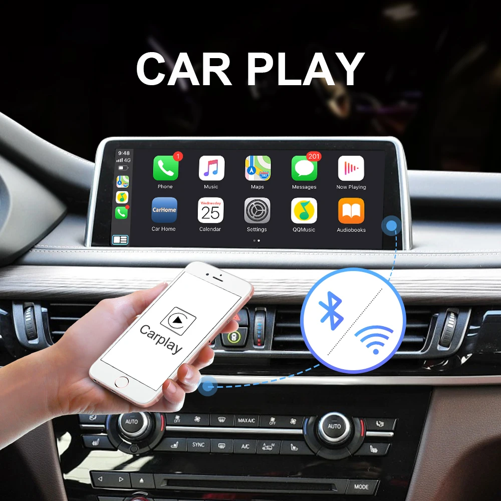 ISUDAR беспроводной Carplay Android автоматический модуль AI Box для BMW F10 F20 F30 E60 E70 E81 E90 X1 X3 X5 X6