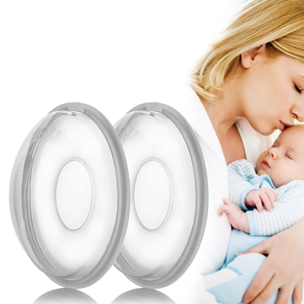 

2pcs/Set Breast Milk Collector Silicone Shell Breastmilk Saver For Breastfeeding Reusable Anti-leak