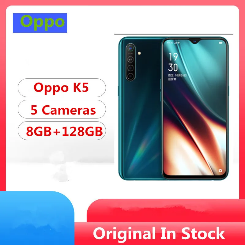 Оригинальный мобильный телефон Oppo K5 4G LTE Snapdragon 730G на базе Android 9 0 6 4 дюйма Super Amoled 8