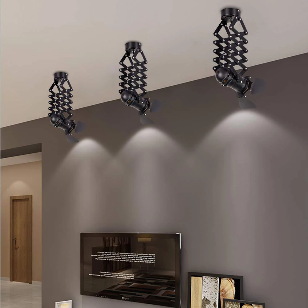 

Adjustable Ceiling Spotlight Lamp Adjustable Wall LampBarn Door Design Indoor Lighting for Hallway Art Light Stage Living Room