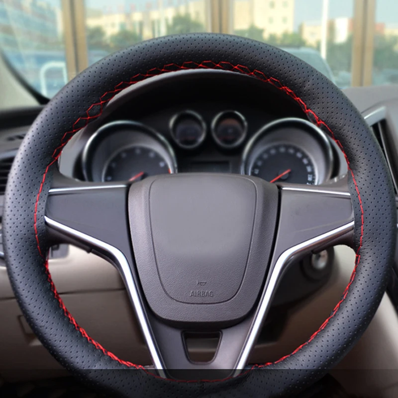 LUNDA DIY чехол рулевого колеса автомобиля с иголками и нитками из искусственной