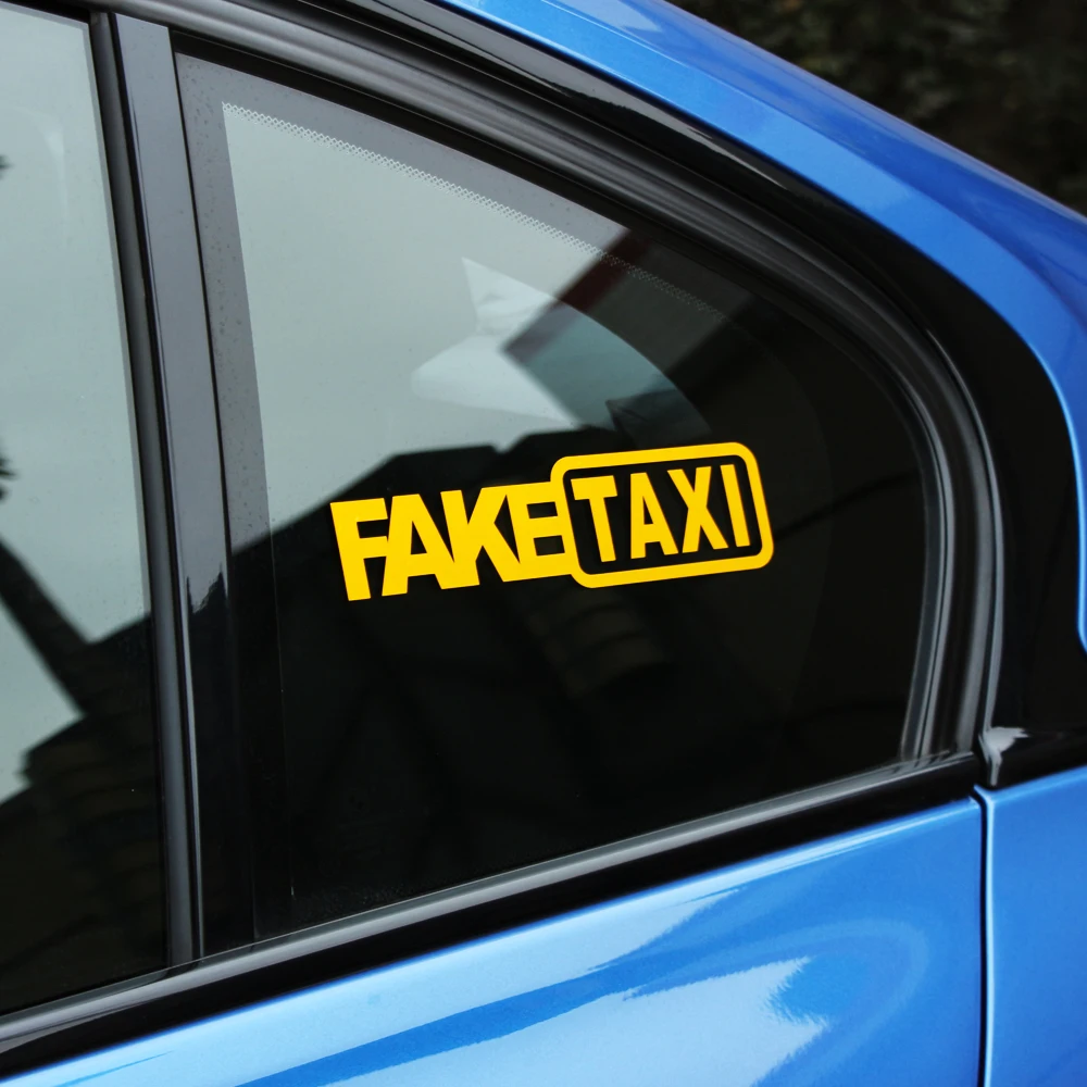 Funny FAKE TAXI Reflective Sticker Car Styling For Nissan Qashqai J11 J10 Juke X-trail Skoda Rapid Octavia Fabia | Автомобили и