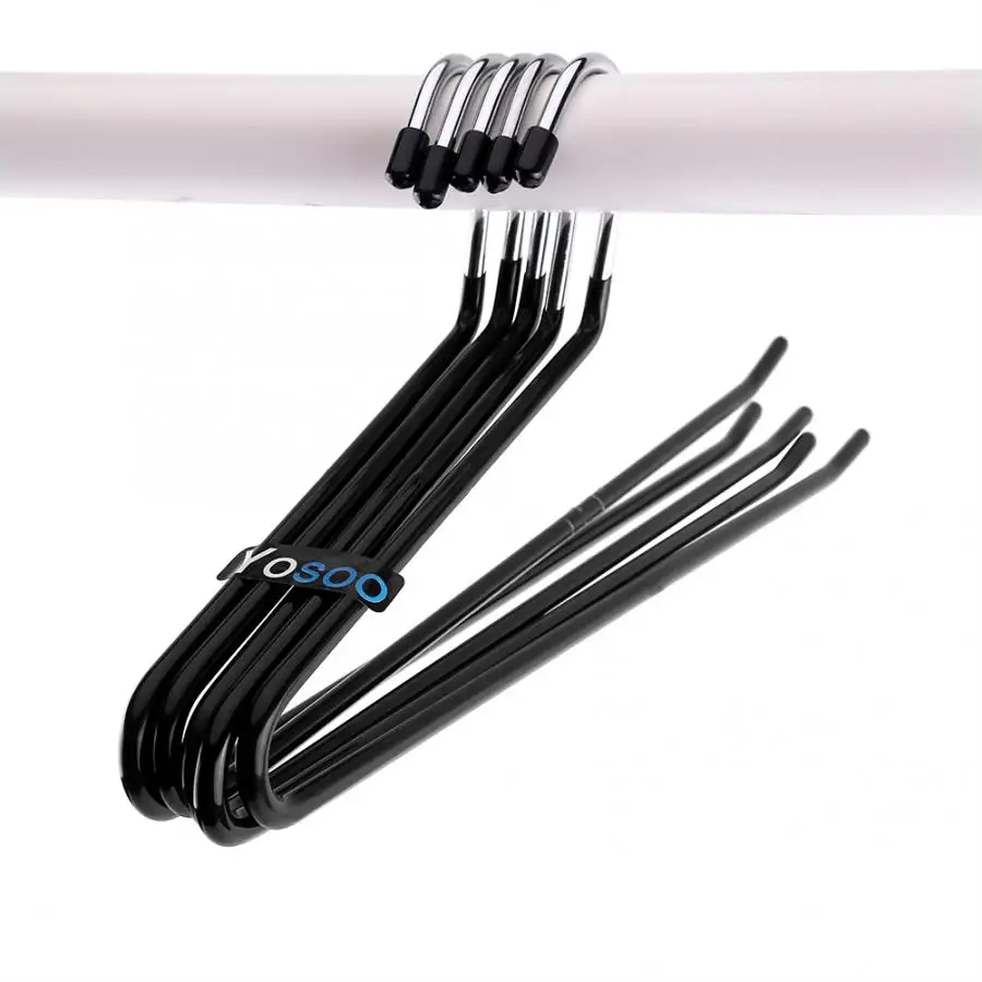 20 шт нержавеющей стали открытый конец брюки Slack вешалки для брюк Нескользящая