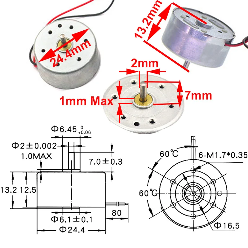 1 шт. Электрический Микро Мини Высокоскоростной мотор постоянного тока 5-6 в 3500 до