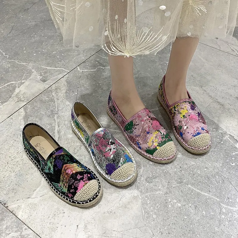 

2021 Women's Sneakers Crystal Vulcanize Shoes Woman New Bling Soft Sole Breathable Ladies Casual Flats Shoes Zapatillas Mujer