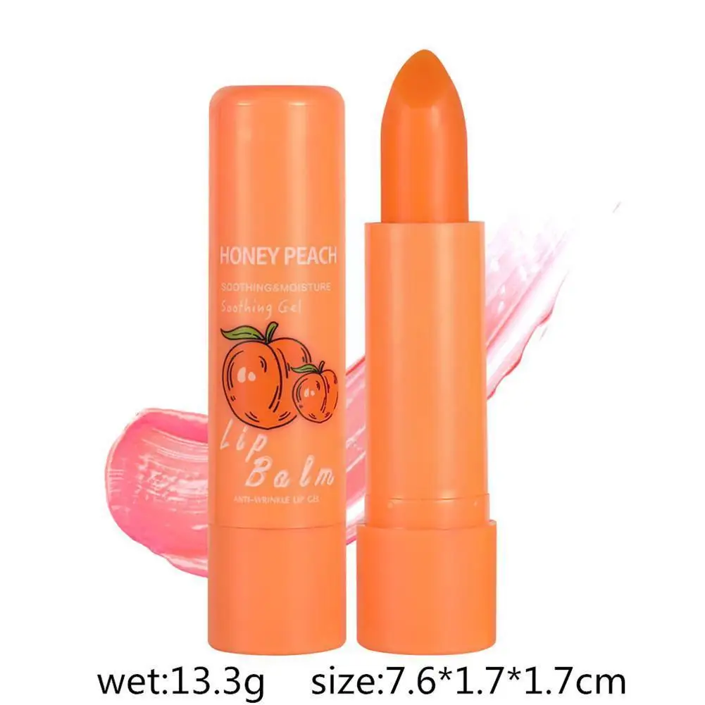 

1pc Color Changing Lipstick Peach Natural Temperature Color Lips Products Care Moisturizing Color Change Lip Skin Balm Last C5l3