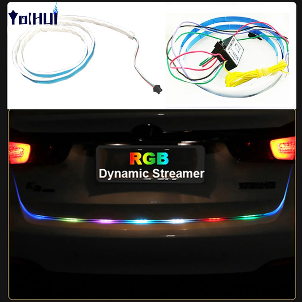 12V светодиодный задний светильник s Автомобильный для багажника RGB динамический