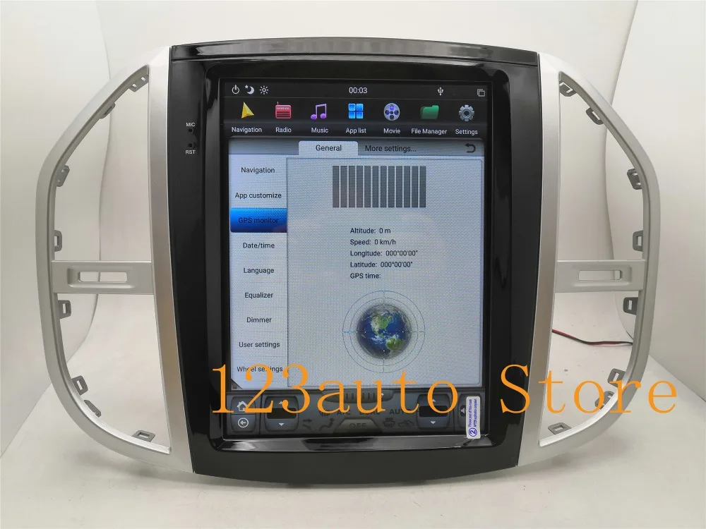 12,1 дюймов вертикальный Tesla стиль Android 8,1 автомобильный DVD gps плеер Авто Навигация радио для Benz mercedes VITO Metris