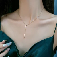 korean valentines day explosion love clavicle chain letters pendant non fading titanium steel necklace wholesale drop shipping