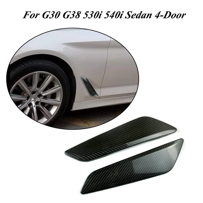 

Углеродное волокно для BMW- 5 серии G30 G31 G38 2018-2021 крыло боковое вентиляционное отверстие крышка отделка Декоративная наклейка