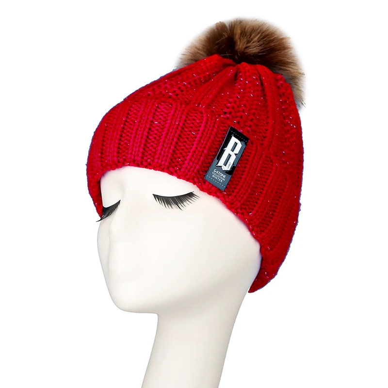 201901New Женская Зимняя шерстяная шапка плюс бархатная Толстая вязаная шляпа теплая