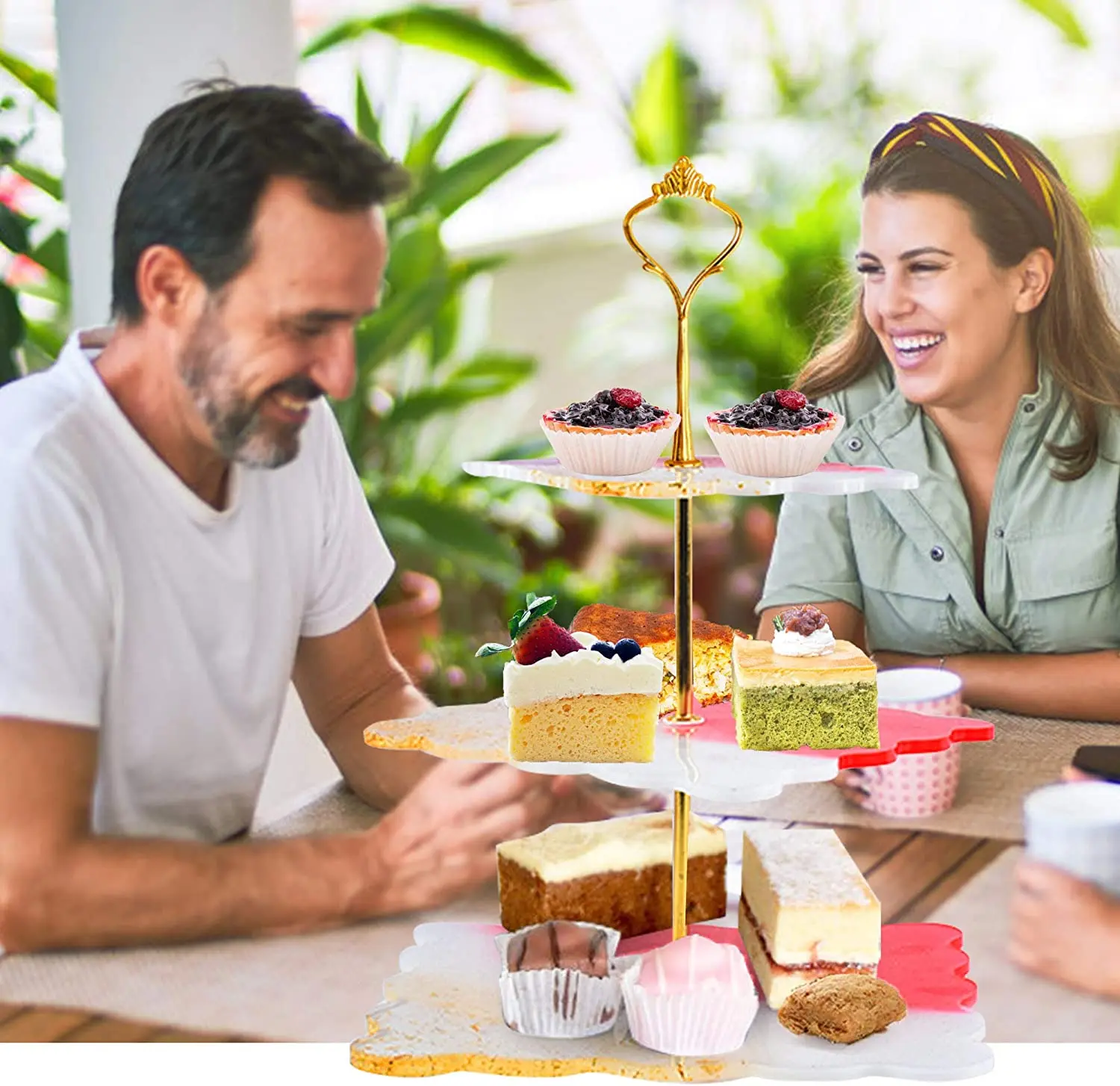 3 Tiered Tray Epoxy Resin Molds Square Cake Serving Stand For Casting DIY Art Silicone | Украшения и аксессуары