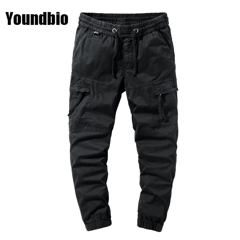 New Casual Men Pants Multi-pocket Pure Cotton Breathable Overalls Trousers Classic Fashion Running Sports Pants Men