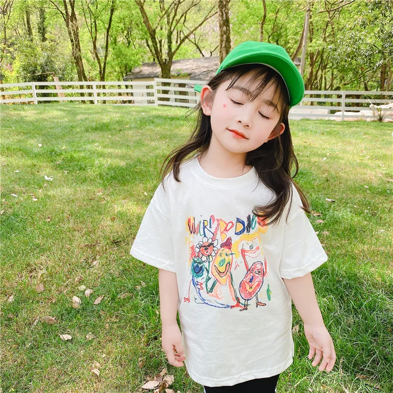 WLG топы для мальчиков и девочек детская летняя футболка с короткими рукавами