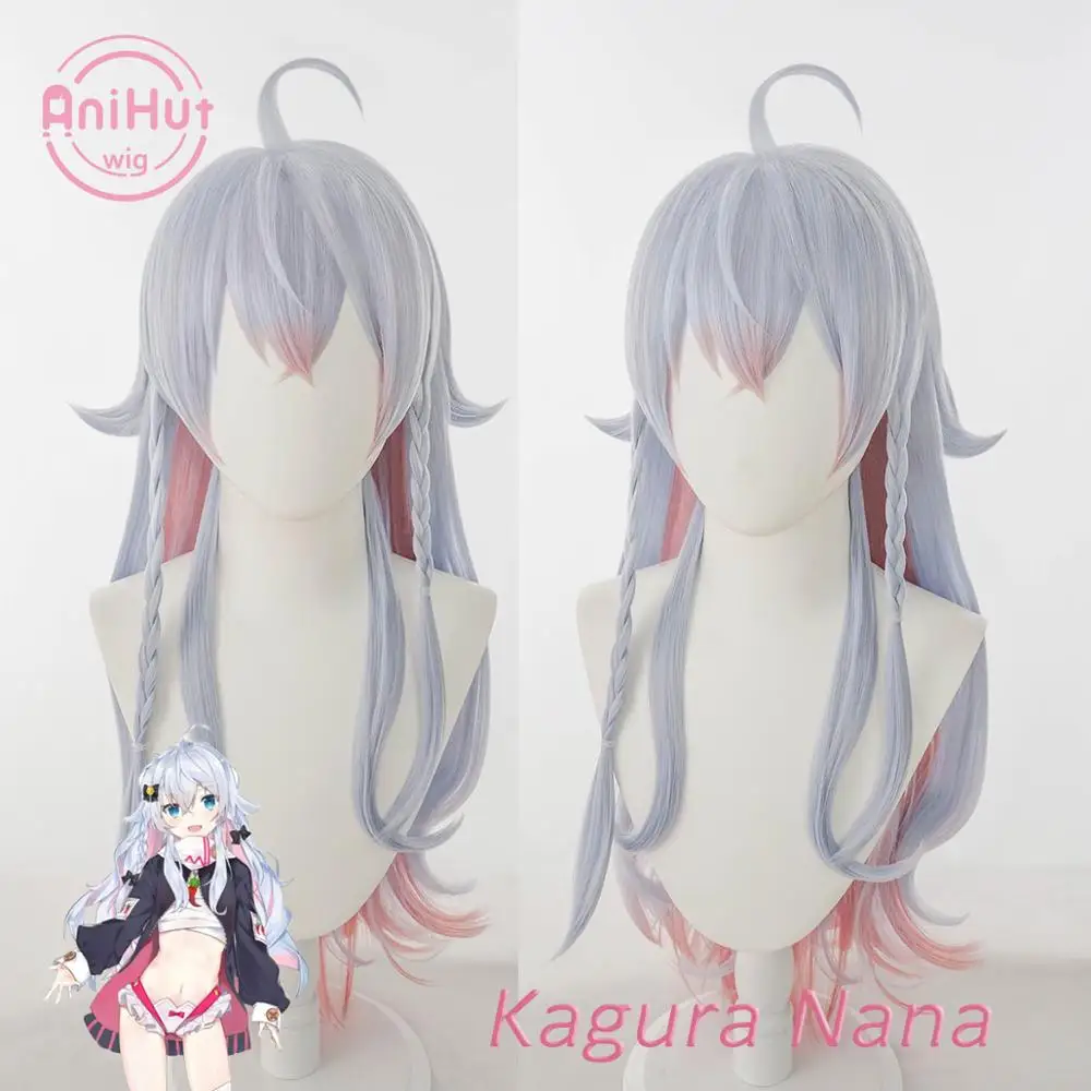 

【AniHut】Youtuber Hololive Kagura Nana Cosplay Wig Heat Resistant Synthetic Cosplay Hair Vtuber Kagura Nana Cosplay Wig