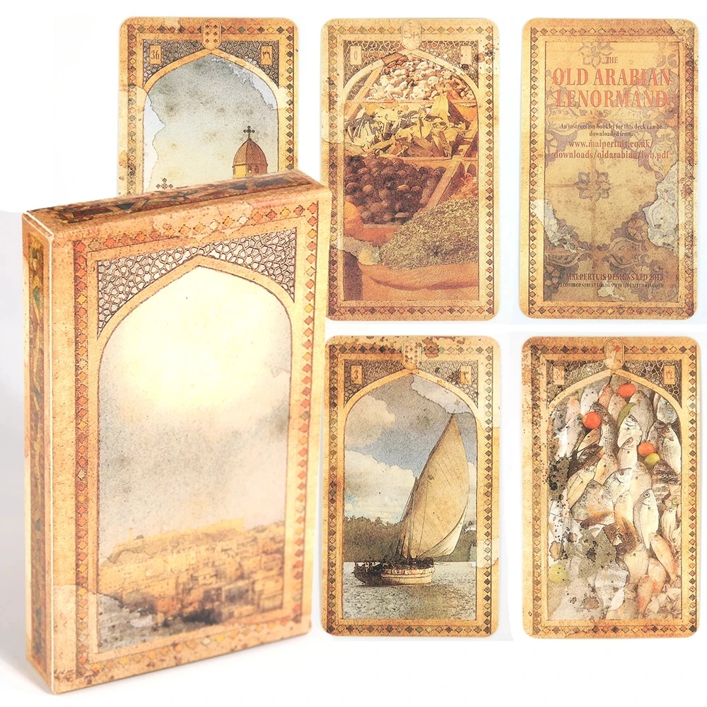 

Старая Арабская Масляная картина Lenorma Tarot 39 открыток в романтическом стиле антикварные картины и акварельные открытки историческая Аравия ...