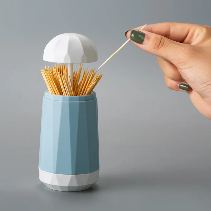 

Home creative press type automatic toothpick box living room dining room toothpick storage box portable storage tank
