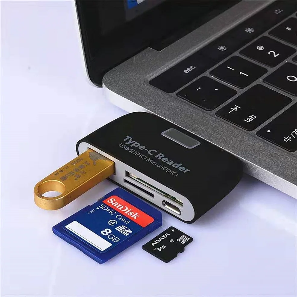 USB 3 1 Type C кард ридер 2 0 SD/Micro SD/TF OTG адаптер для ноутбука/USB телефон
