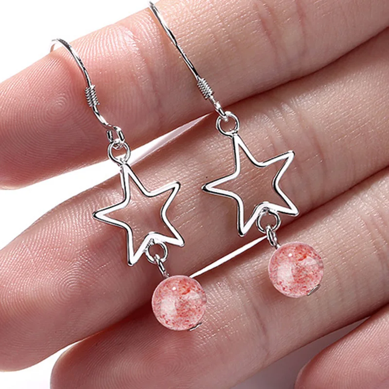 MEETSOFT Стерлинговое Серебро предотвращает аллергию модные серьги капли для женщин