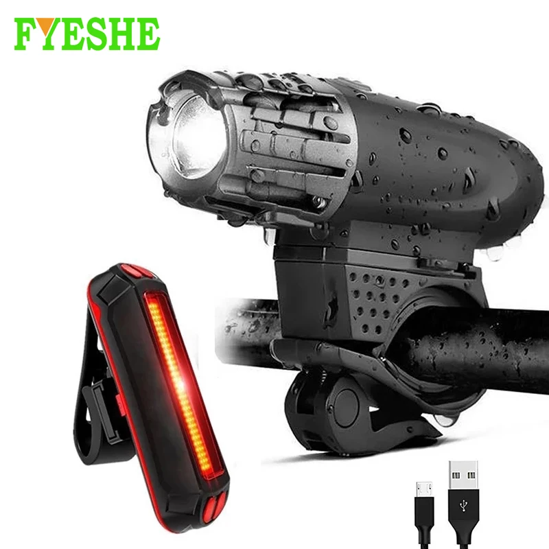 Велосипед светильник спереди и Задние огни s USB зарядки велосипед 300 люмен
